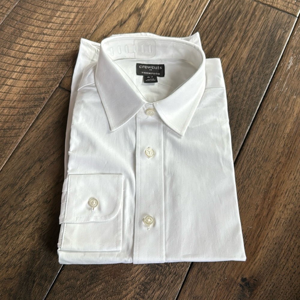 Crewcuts NWT Oxford Dress Shirt Boys 6-7 White‎ Classic